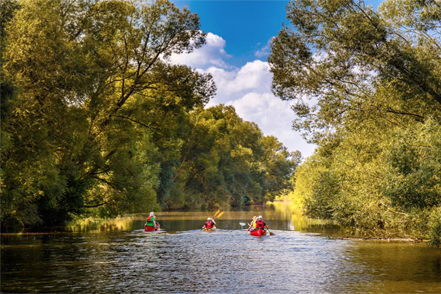 Descenso del río Pas en canoa